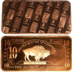 Investiční slitek / 10 OZ Cu / Buffalo