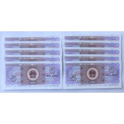 5 Jiao - 5 角 (Čína) / 1980 H4U (v/B) / UNC / 10 ks