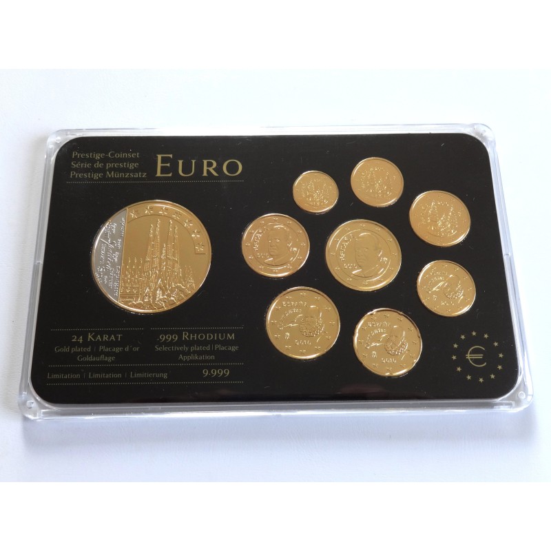 Sada oběžných mincí Španělsko / 2010 / pozlacené euro