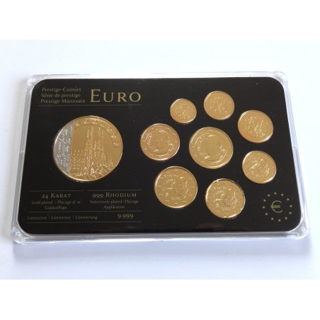 Sada oběžných mincí Španělsko / 2010 / pozlacené euro