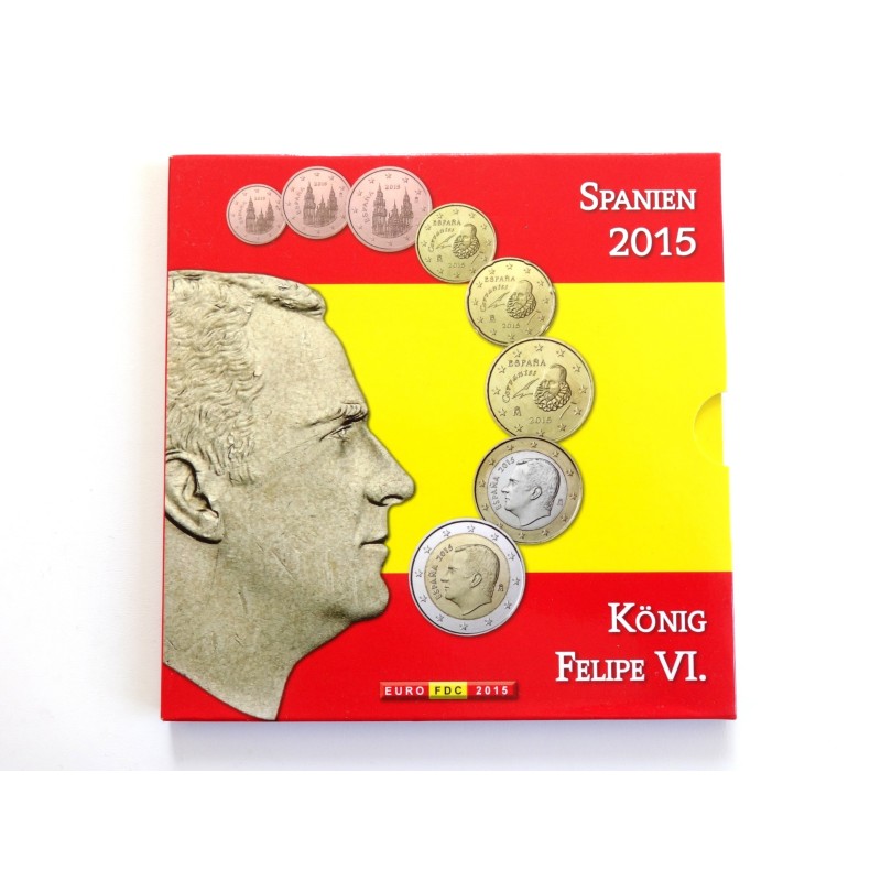 Sada oběžných mincí Španělsko / 2015 / euro