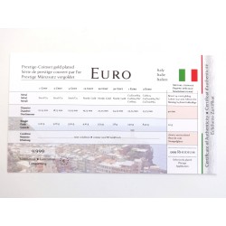 Sada oběžných mincí Itálie / 2002-2009 / pozlacené euro