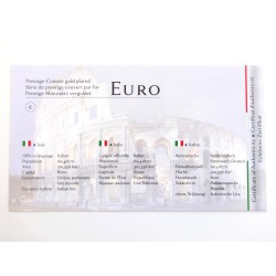 Sada oběžných mincí Itálie / 2002-2009 / pozlacené euro
