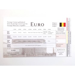 Sada oběžných mincí Belgie / 2004-2009 / pozlacené euro