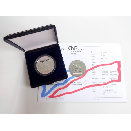 200 Korun - 200 Kč / 2014 / 25. výročí 17. listopadu 1989 / PROOF