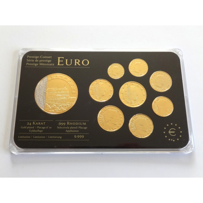 Sada oběžných mincí Lucembursko / 2009-2010 / pozlacené euro