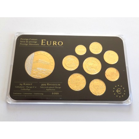Sada oběžných mincí Řecko / 2010 / pozlacené euro