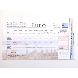 Sada oběžných mincí Řecko / 2010 / pozlacené euro