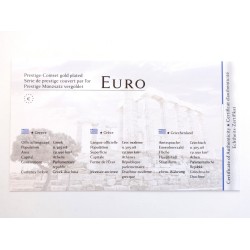 Sada oběžných mincí Řecko / 2010 / pozlacené euro
