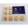 Sada oběžných mincí Malta / 2008 / pozlacené euro