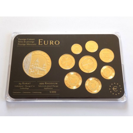 Sada oběžných mincí Malta / 2008 / pozlacené euro