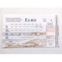 Sada oběžných mincí Kypr / 2009 / pozlacené euro