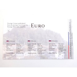 Sada oběžných mincí Slovinsko / 2007 / pozlacené euro