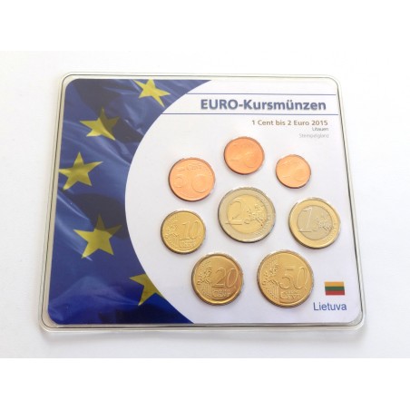 Sada oběžných mincí Lotyšsko/ 2015 / euro