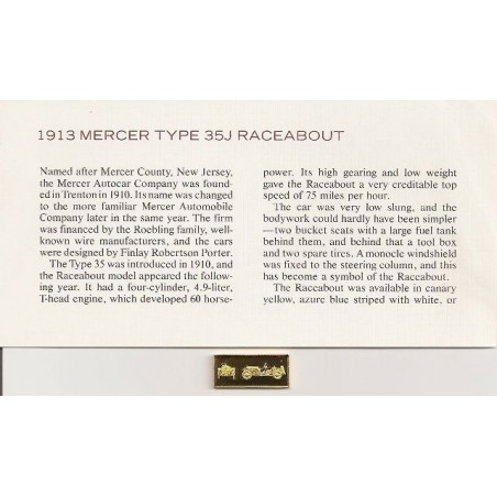 Investiční slitek / 2,6g Ag (plátováno Au) / 1913 Mercer Type 35J Raceabout