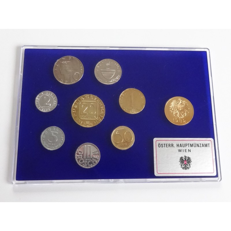 Sada oběžných mincí Rakousko / 1982 / PROOF