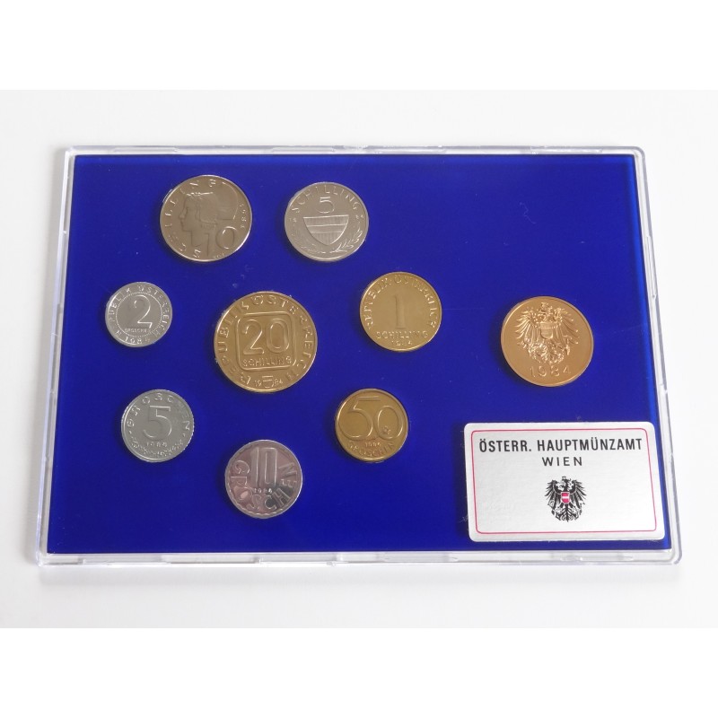 Sada oběžných mincí Rakousko / 1984 / PROOF