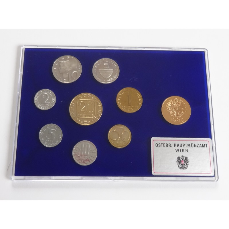 Sada oběžných mincí Rakousko / 1985 / PROOF