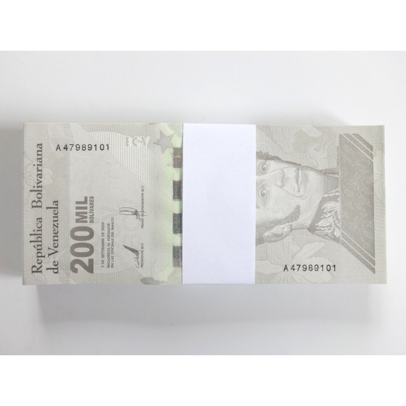 200000 Bolívares - 200000 B (Venezuela) / 2020 A / UNC / 100 ks