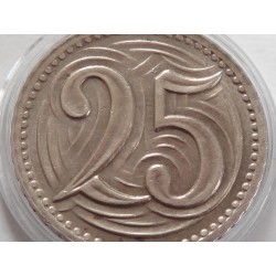 25 Haléřů - 25 h / 1933 (v/B) / * 0/0