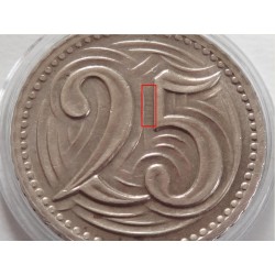 25 Haléřů - 25 h / 1933 (v/B) / * 0/0