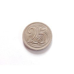 25 Haléřů - 25 h / 1933 (v/B) / * 1/1