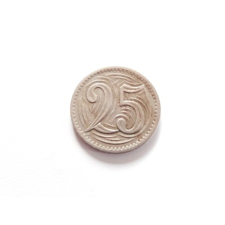 25 Haléřů - 25 h / 1933 (v/B) / * 2/2