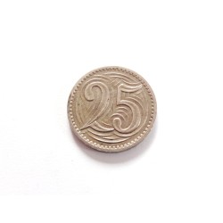 25 Haléřů - 25 h / 1933 (v/B) / * 2/2