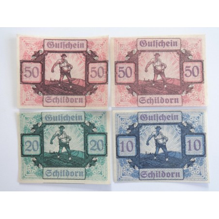 10 + 20 + 50 Heller / Schildorn / 1920 /