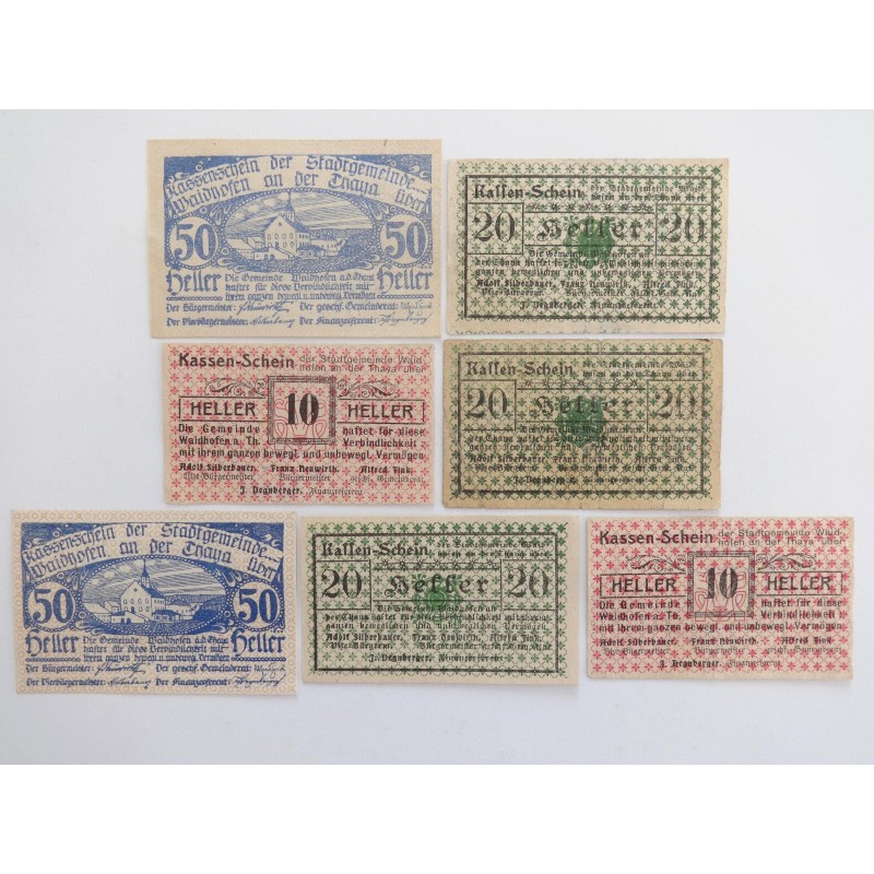 10 + 20 + 50 Heller / Waidhofen an der Thaya / 1920 /