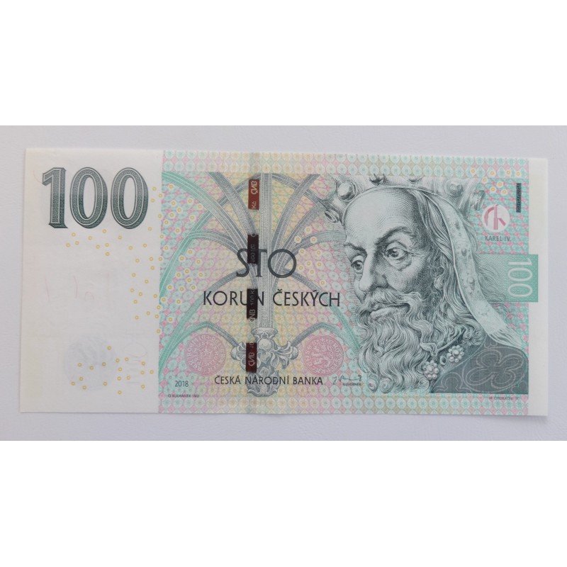 100 Korun - 100 Kč / 2018 J08 / UNC /