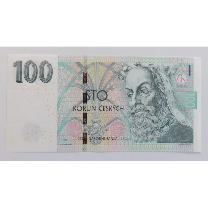 100 Korun - 100 Kč / 2018 J77 / UNC /