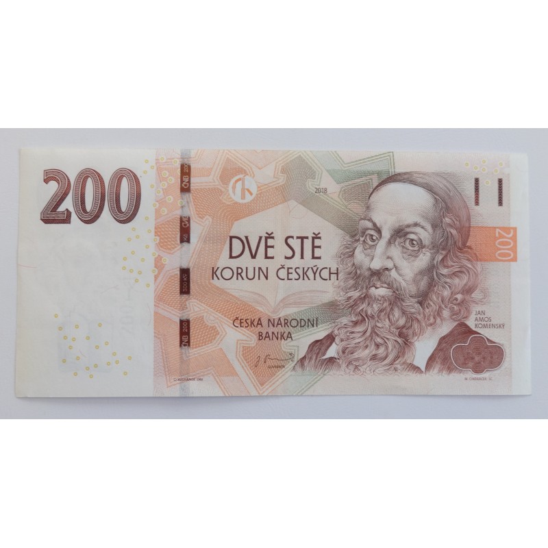 200 Korun - 200 Kč / 2018 H22 / UNC /