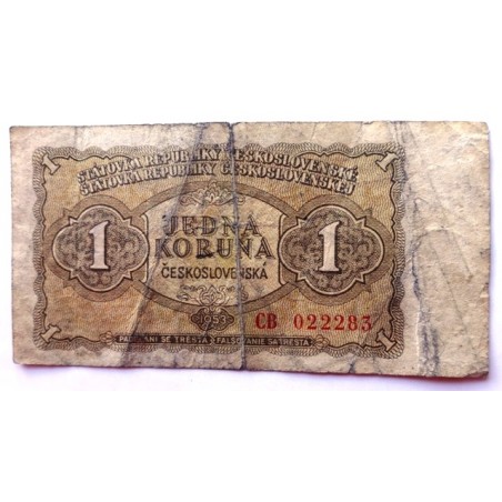 1 Koruna - 1 Kčs / 1953 CB / * 3/3