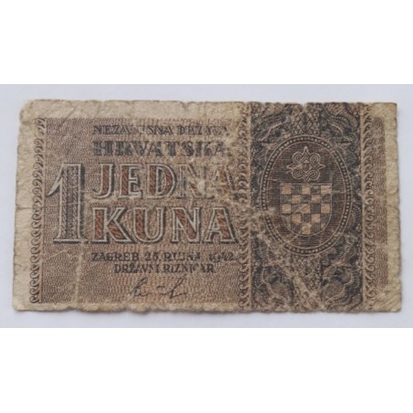 1 Kuna - 1 Kn / 1942 U (v/A) / * 3/3