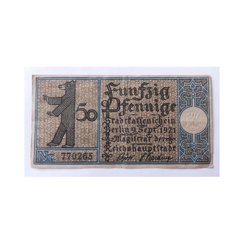 50 Pfennig / Berlin (okres 4) / 1921 /