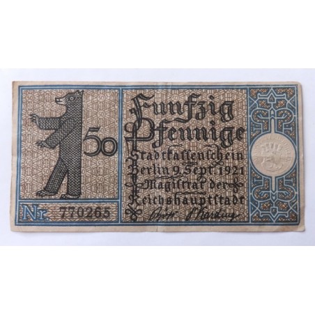 50 Pfennig / Berlin (okres 4) / 1921 /