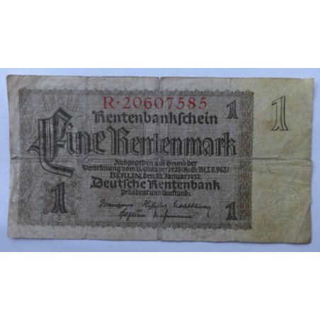 1 Rentenmark - 1 RM / 1937 R (v/B) / * 3/3