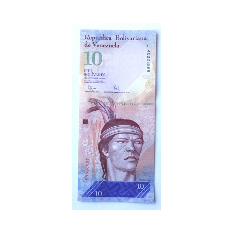 10 Bolívares - 10 B (Venezuela) / 2009 L / UNC /