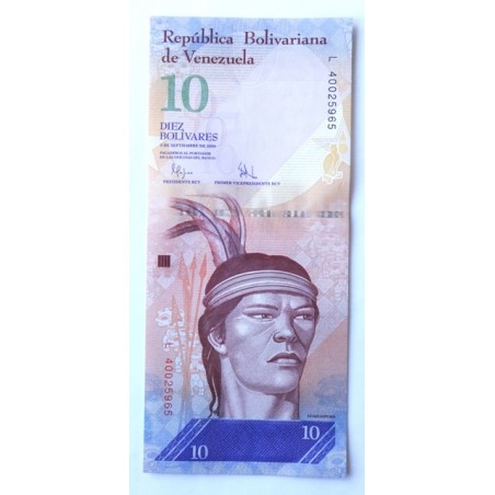 10 Bolívares - 10 B (Venezuela) / 2009 L / UNC /