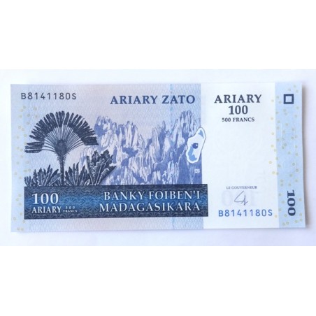 100 Ariary - 100 Ar (Madagaskar) / 2004 B (v/B) / UNC /