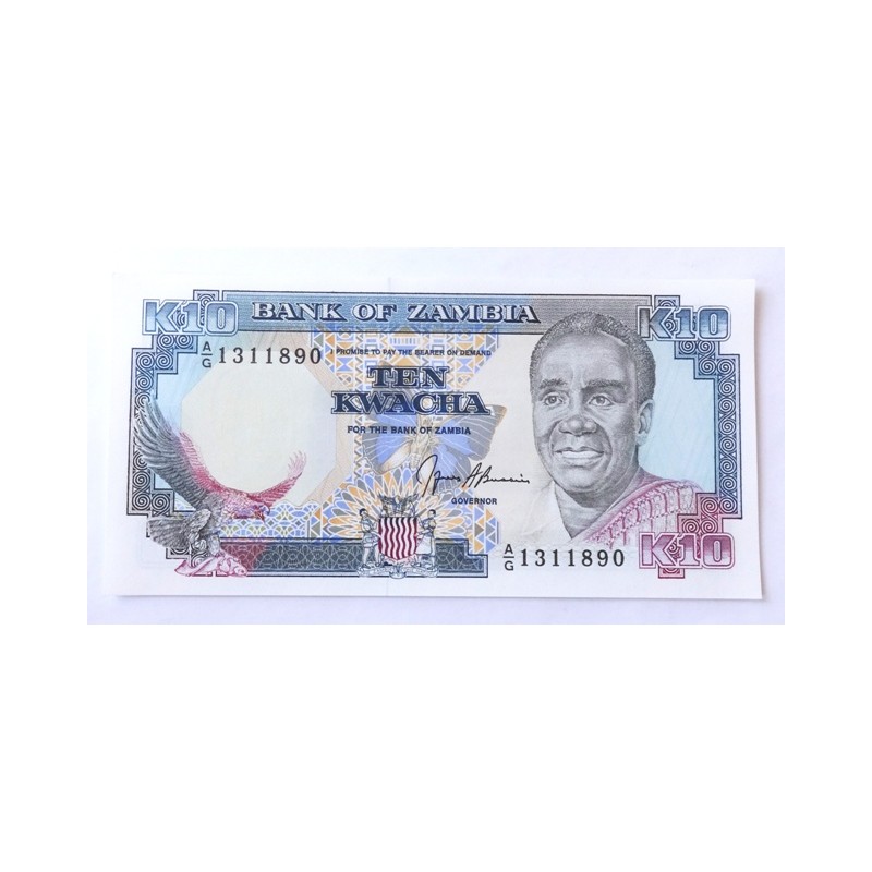 10 Kwacha - 10 ZK (Zambie) / 1989-1991 AG (v/B) / UNC /