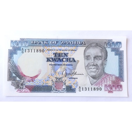 10 Kwacha - 10 ZK (Zambie) / 1989-1991 AG (v/B) / UNC /