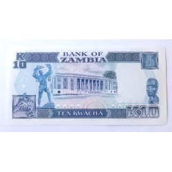 10 Kwacha - 10 ZK (Zambie) / 1989-1991 AG (v/B) / UNC /