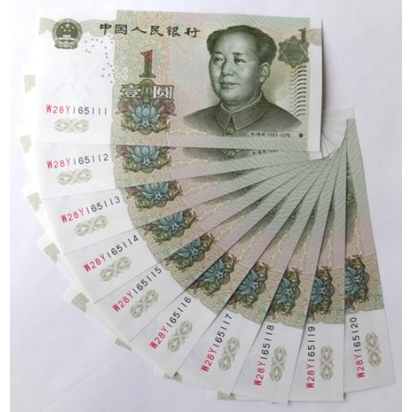 1 Yuan - 1 ¥ (Čína) / 1999 W28Y (v/C) / UNC / 10 ks