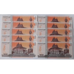 100 Riels - 100 ៛ (Kambodža) / 2014 (v/A) / UNC / 10 ks