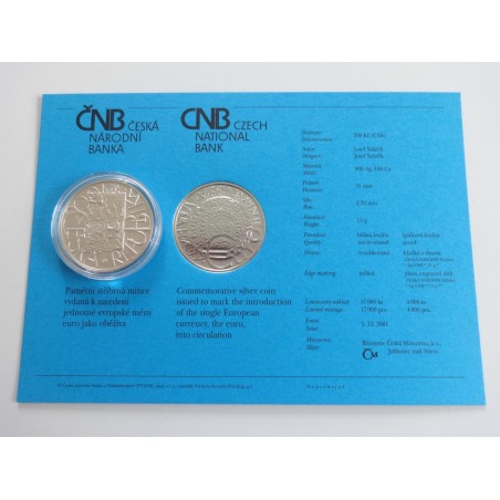 200 Korun - 200 Kč / 2001 / Zavedení jednotné evropské měny euro jako oběživa / BK
