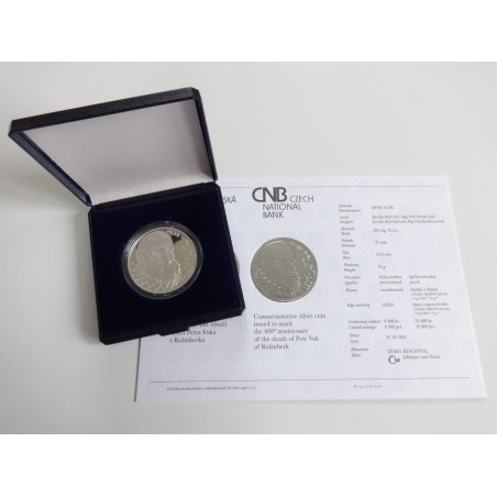 200 Korun - 200 Kč / 2011 / 400. výročí úmrtí Petra Voka z Rožmberka / PROOF