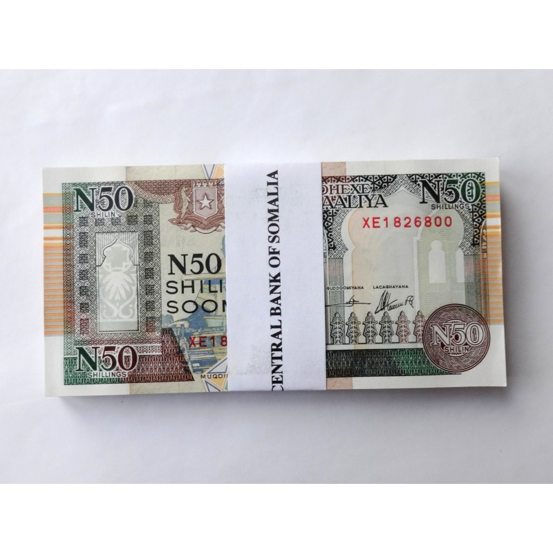 50 Shilin - 50 Sh (Somálsko) / 1991 XE / UNC / (100 ks)