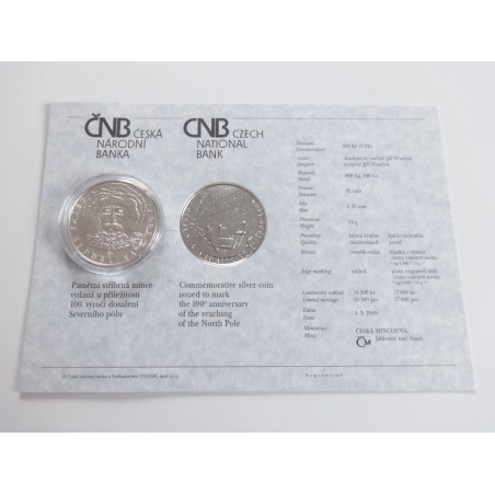200 Korun - 200 Kč / 2009 / 100. výročí dosažení severního pólu / BK